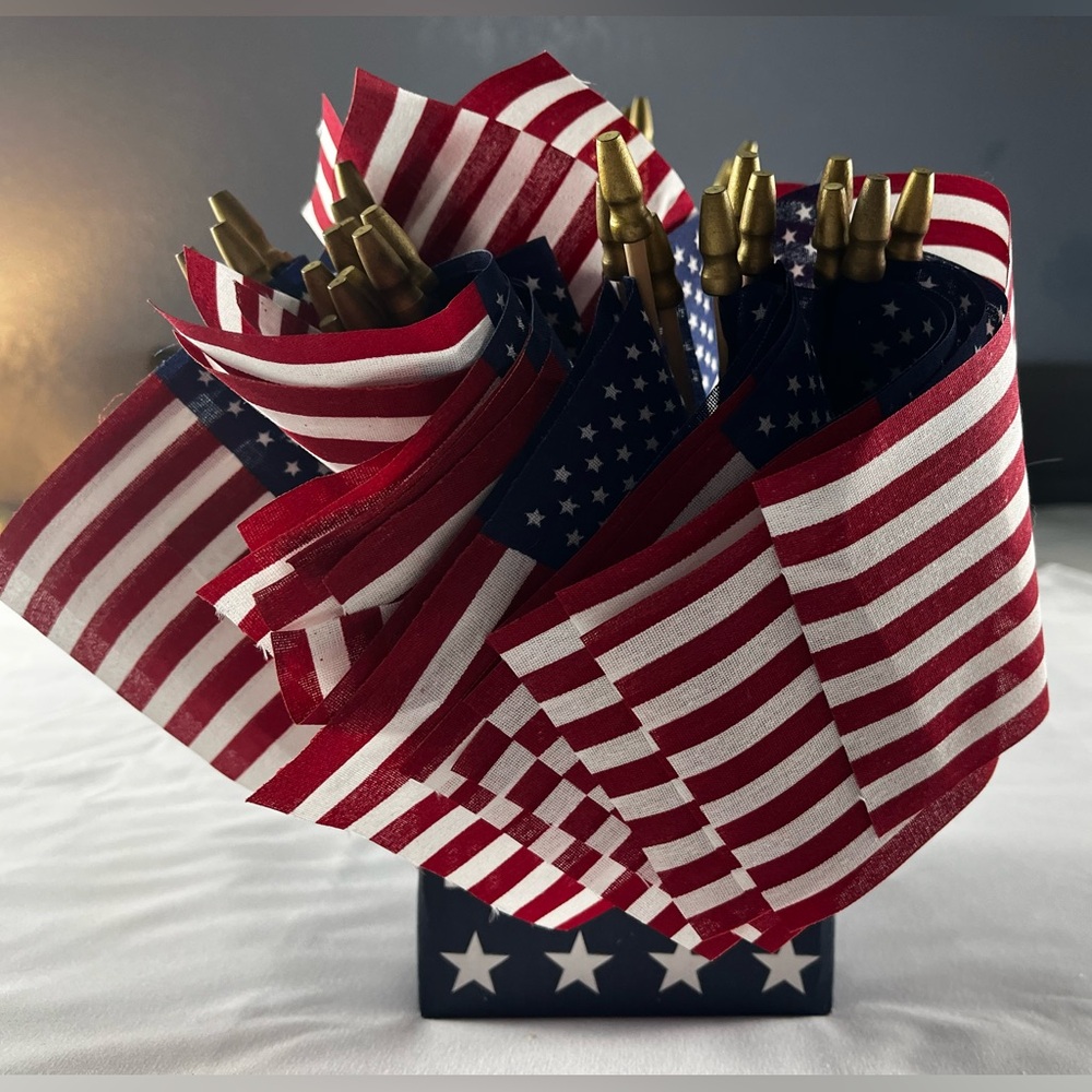 Source Unknown Patriotic Flag Display